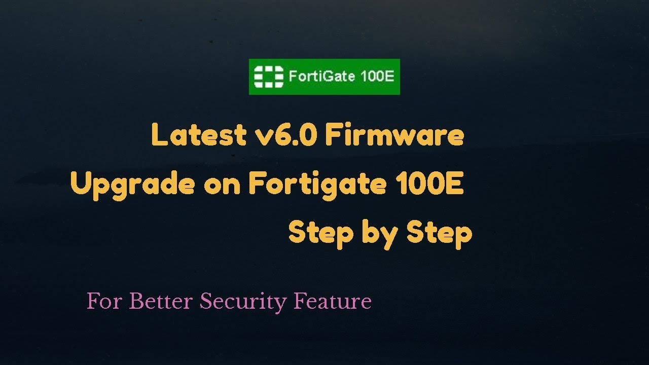 fortigate firmware update